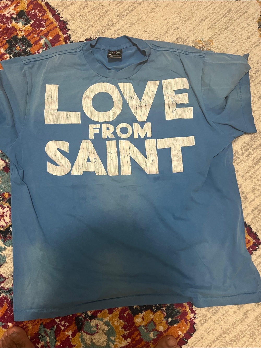 Love From Saint Men's Short Sleeve Tee - Blue